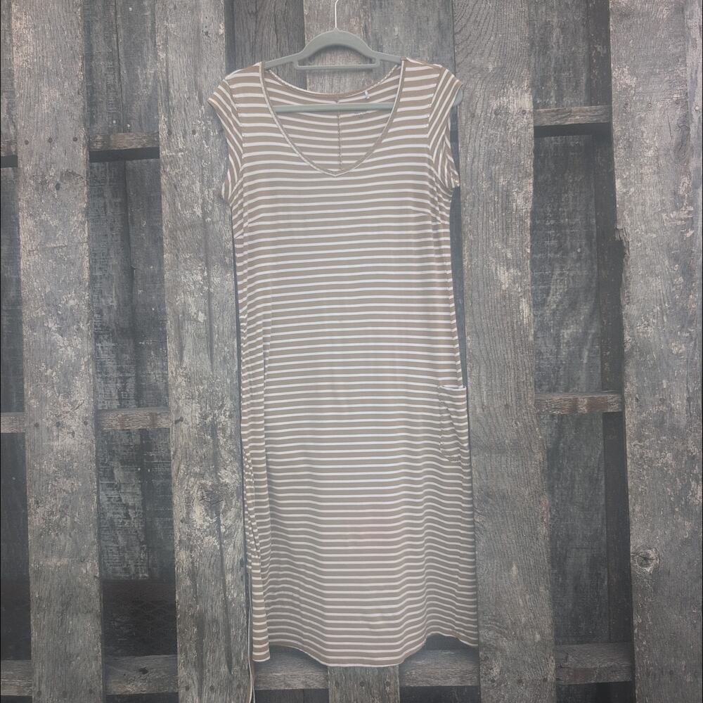 Toad & Co Organic Cotton Blend T Shirt Dress Women's Small Oversized